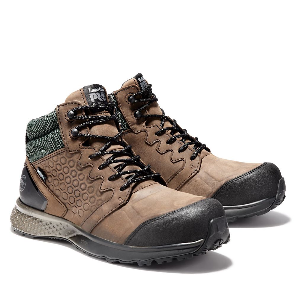 Bocanci De Muncă Timberland Barbati Maro/Negrii - Pro® Reaxion Comp Toe - Romania - QTGMCS067